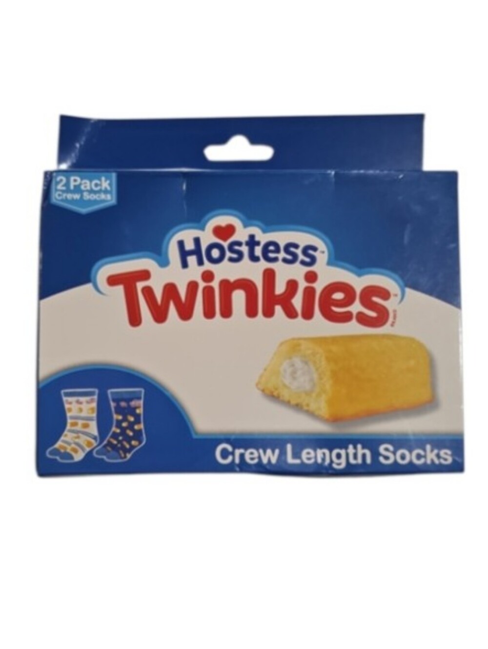 Hostess Twinkies Crew Socks 2 Pair Mens 8-12 Womens 9-14 Novelty Food NIB
